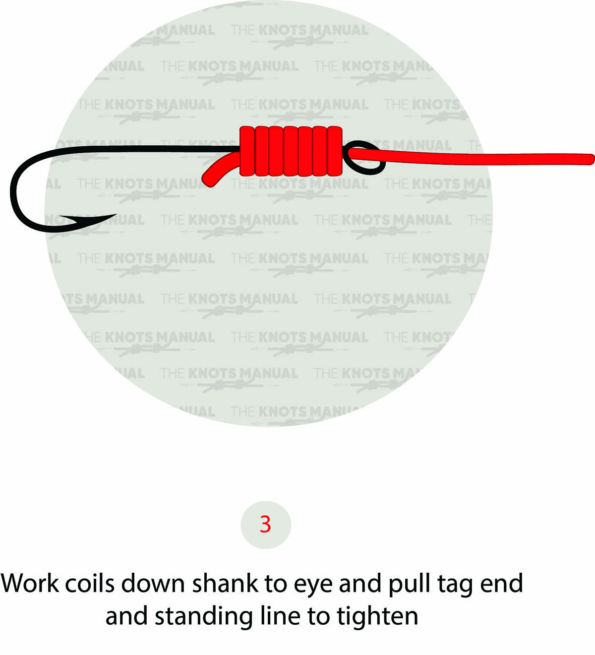 The Super Easy way to tie a Snell Knot using an eyed hook