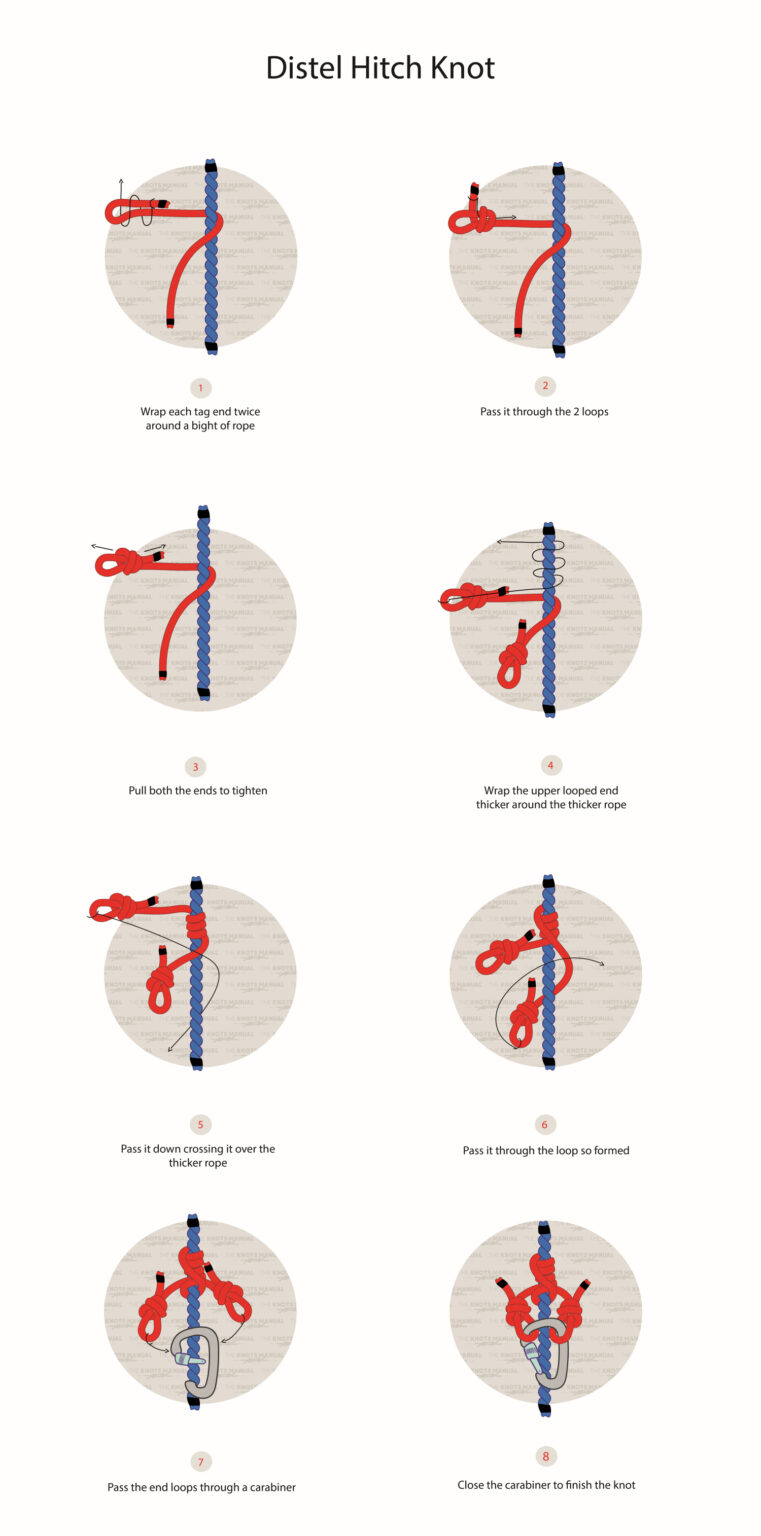 How to Tie a Distel Hitch Knot (Step-By-Step Illustrations)