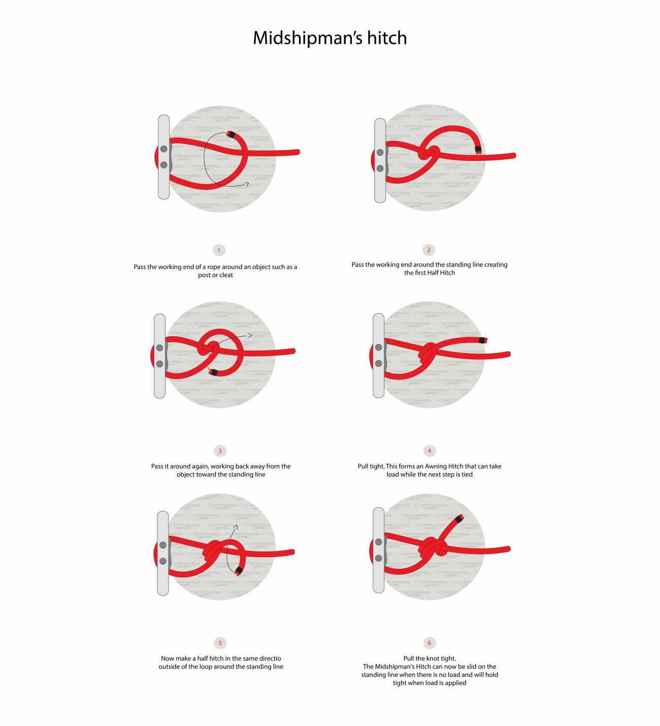 midshipmans-hitch-knot step by step