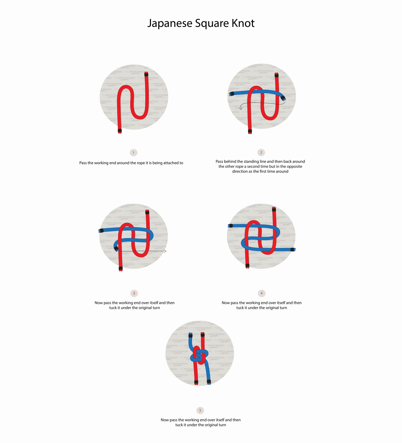 Japanese Square Knot Step by step