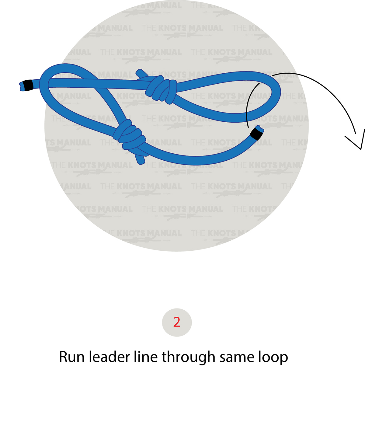 Loop to loop knot step 2