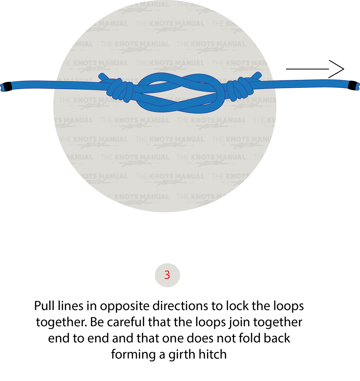 Loop to loop knot step 3