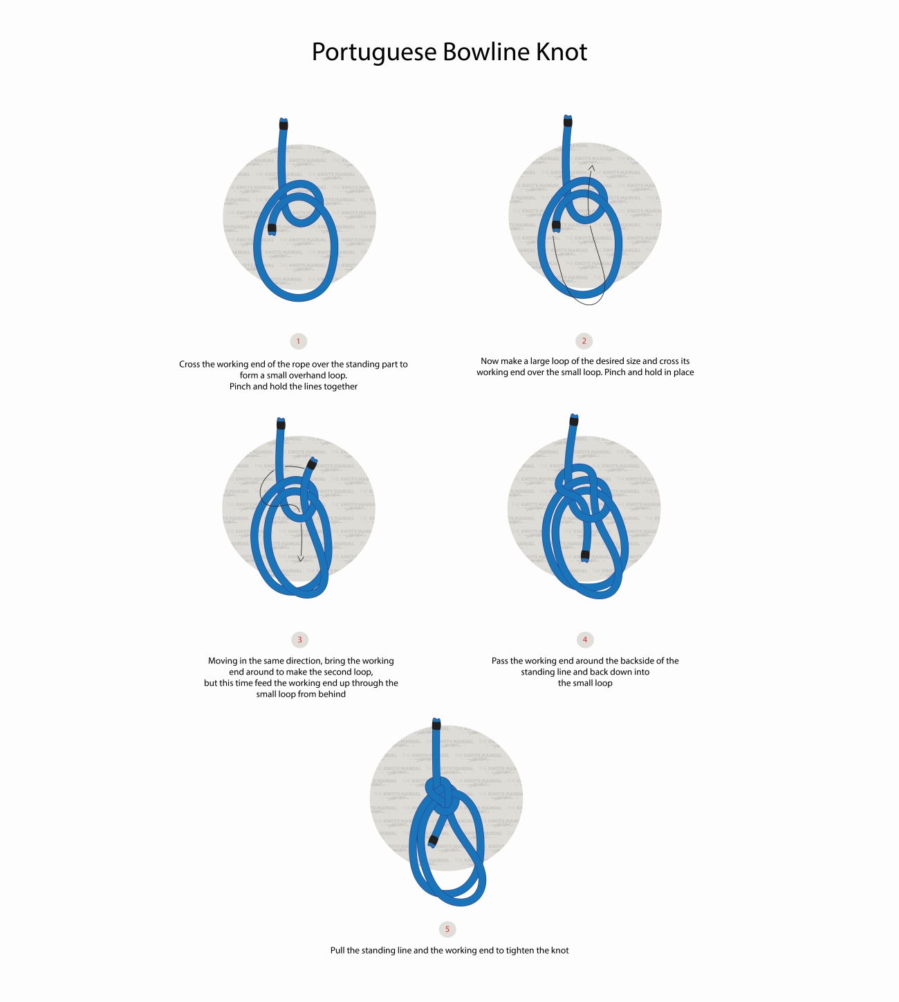 portuguese bowline step by step