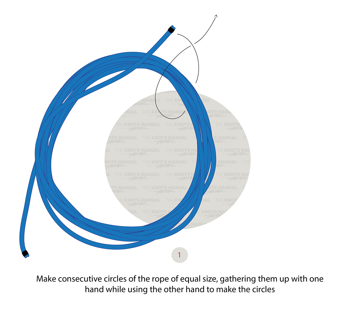 sailors-coil knot step 1