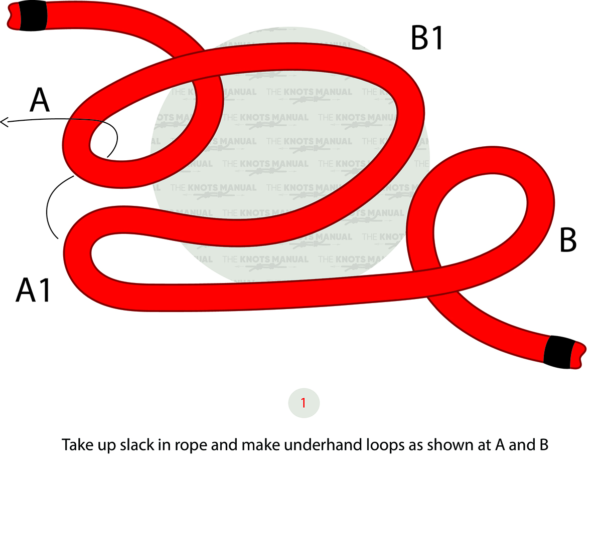 Sheepshank Knot Step 1