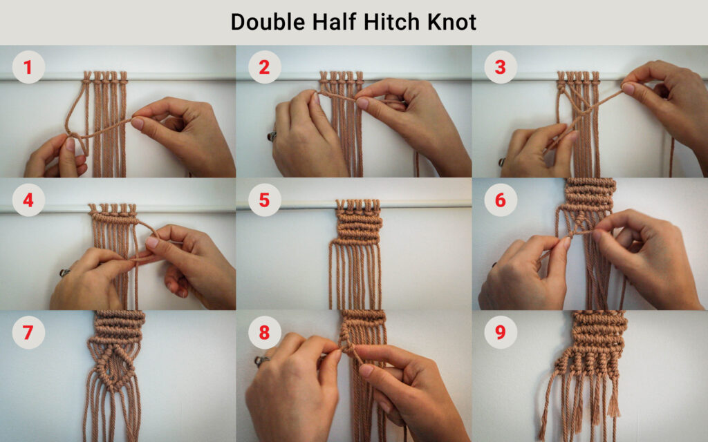 How to Tie a Double Half Hitch Knot (Macrame)